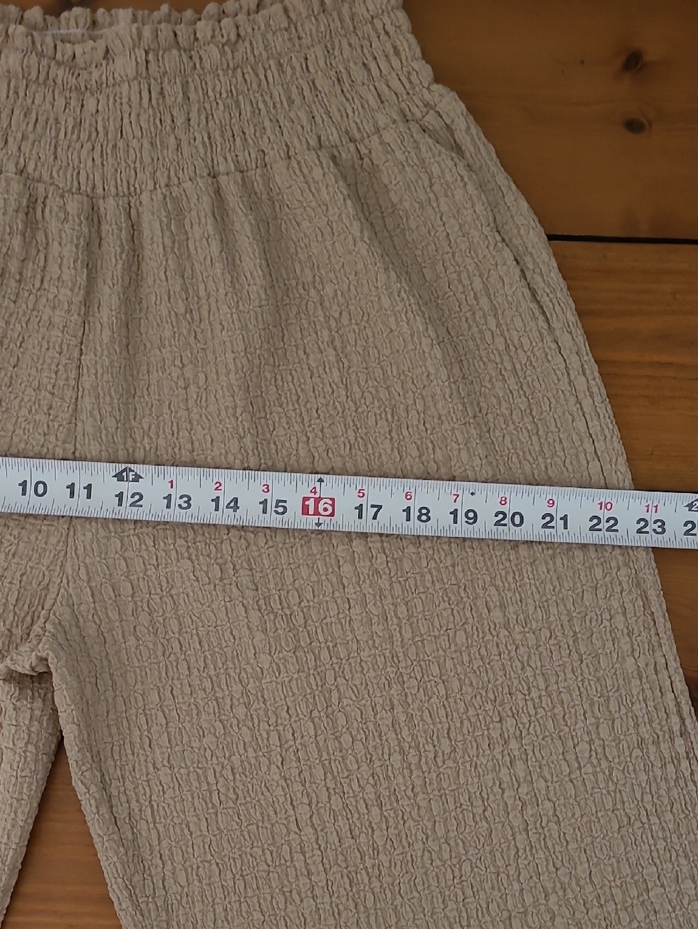 Vici Magen Tan High Waist Crinkle Crepe Wide Leg Pants - Picture 7 of 11
